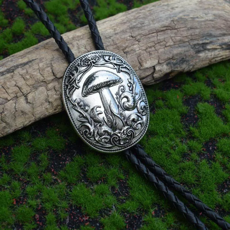 Vintage Rose Rabbit Mushroom Alloy Cowboy Bolo Tie sold by GTHIC product image thumbnail 5