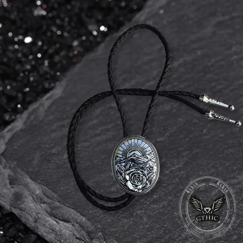 Vintage Rose Rabbit Mushroom Alloy Cowboy Bolo Tie sold by GTHIC product image thumbnail 2