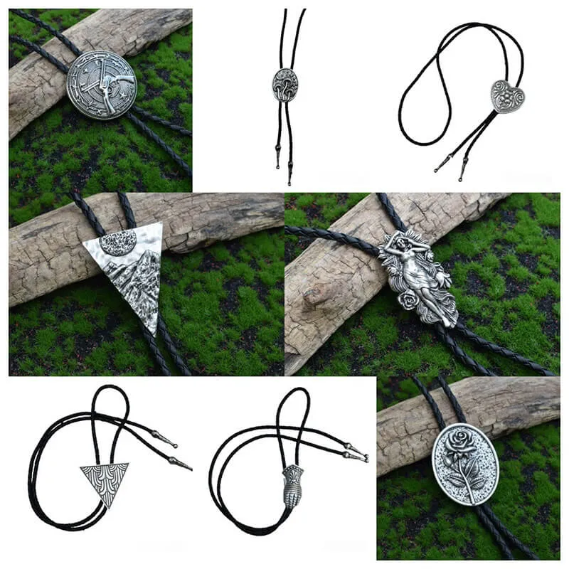 Vintage Double Gun Rose Alloy Bolo Tie sold by GTHIC product image thumbnail 2