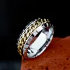 Viking Runes Chain Nordic Spinner Stainless Steel Ring sold by GTHIC