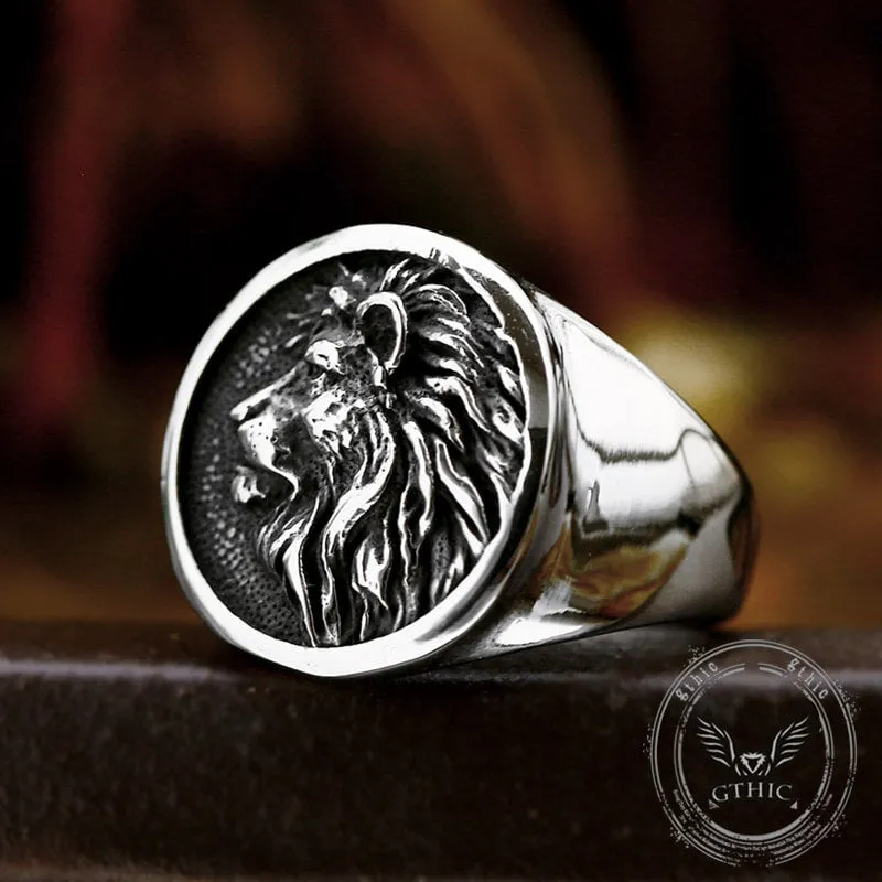 Wild Lion Stainless Steel Animal Ring sold by GTHIC