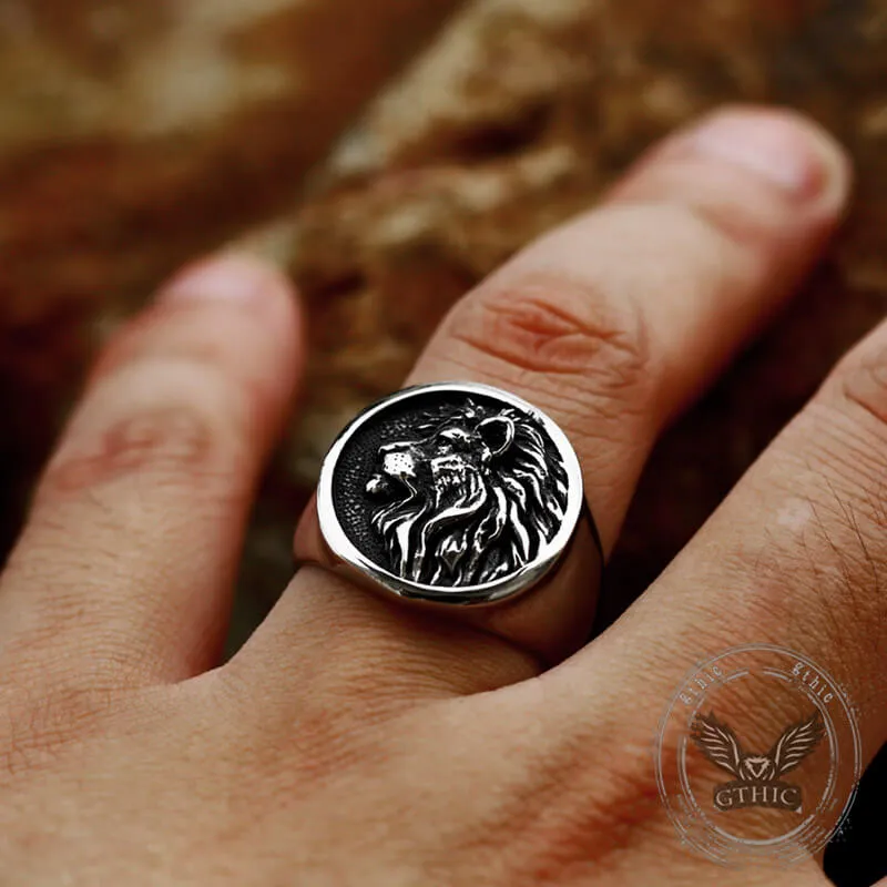 Wild Lion Stainless Steel Animal Ring sold by GTHIC product image thumbnail 2