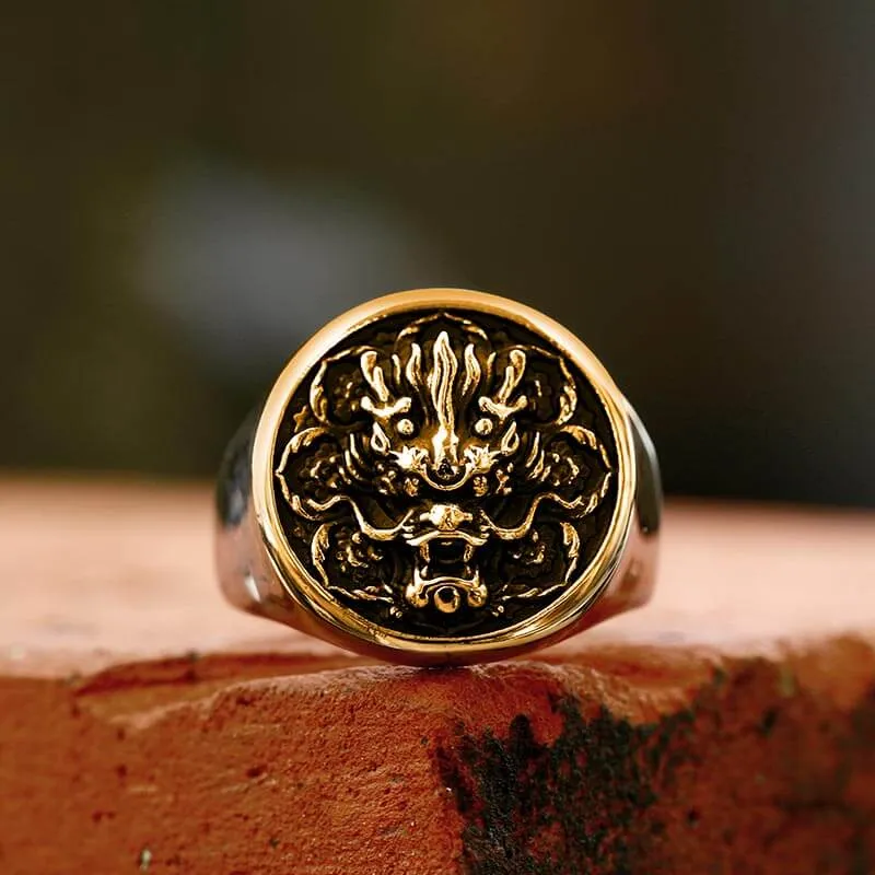 Vintage Dragon Head Pattern Stainless Steel Ring sold by GTHIC product image thumbnail 4