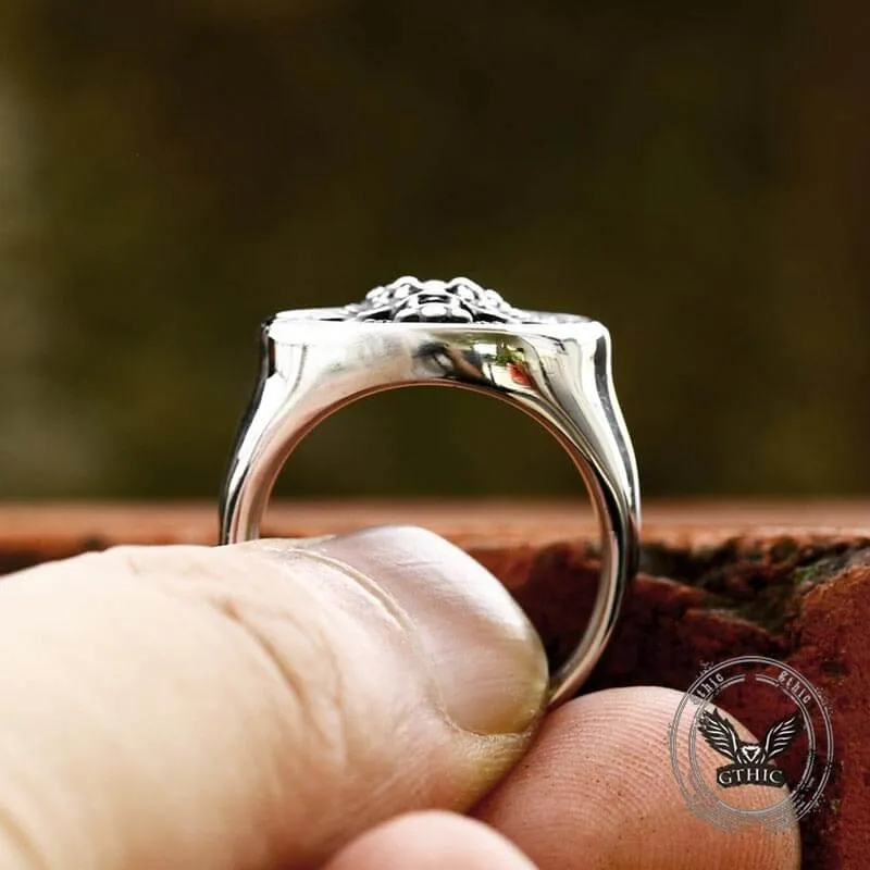 Vintage Dragon Head Pattern Stainless Steel Ring sold by GTHIC product image thumbnail 5