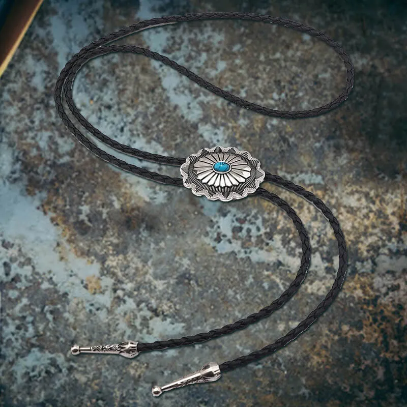 Celtic Pattern Turquoise Alloy Viking Bolo Tie sold by GTHIC product image thumbnail 4