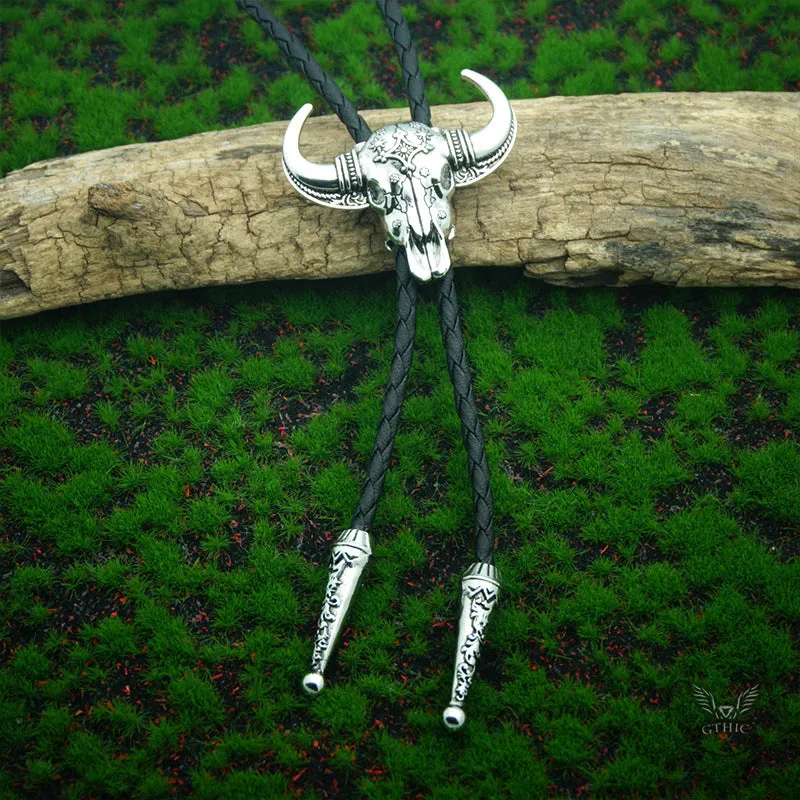 Vintage Bull Head Western Cowboy Zinc Alloy Bolo Tie sold by GTHIC