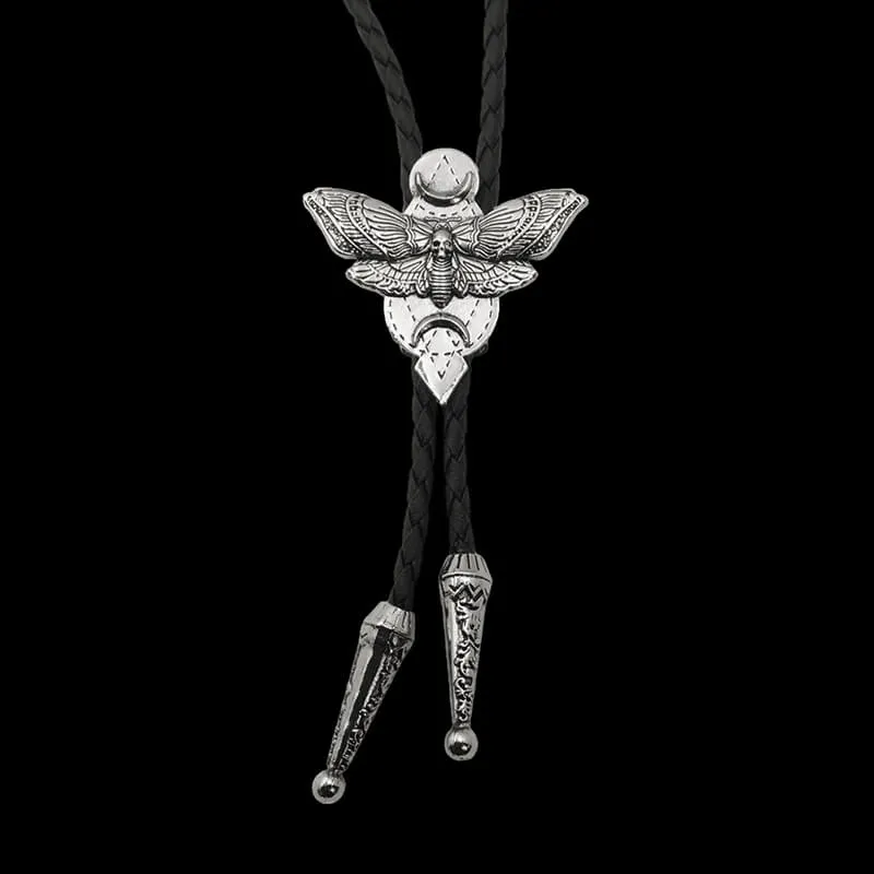 Gothic Death Moth Zinc Alloy Bolo Tie sold by GTHIC