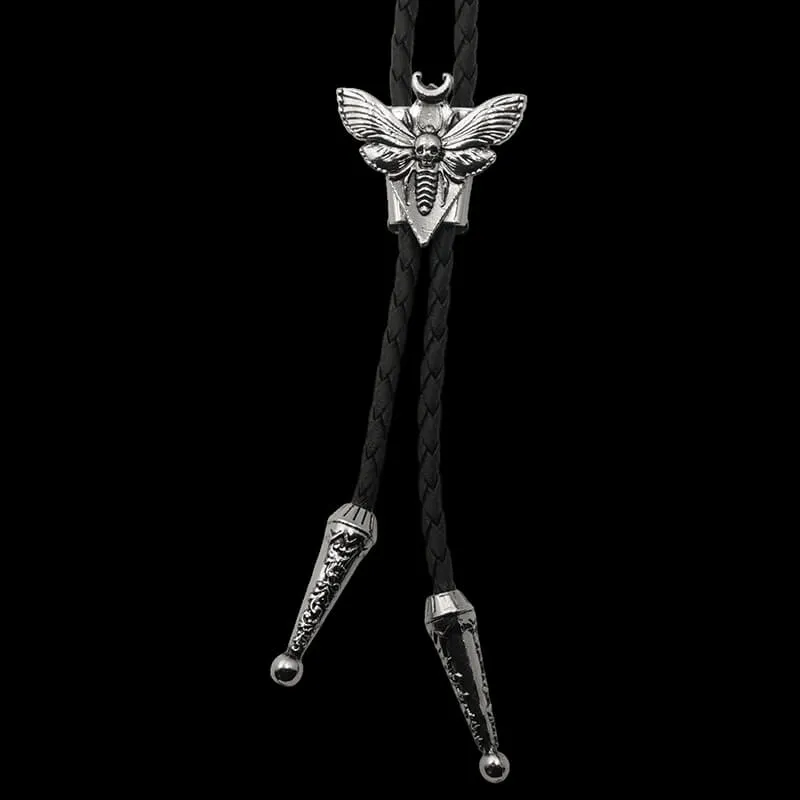 Gothic Death Moth Zinc Alloy Bolo Tie sold by GTHIC product image thumbnail 3
