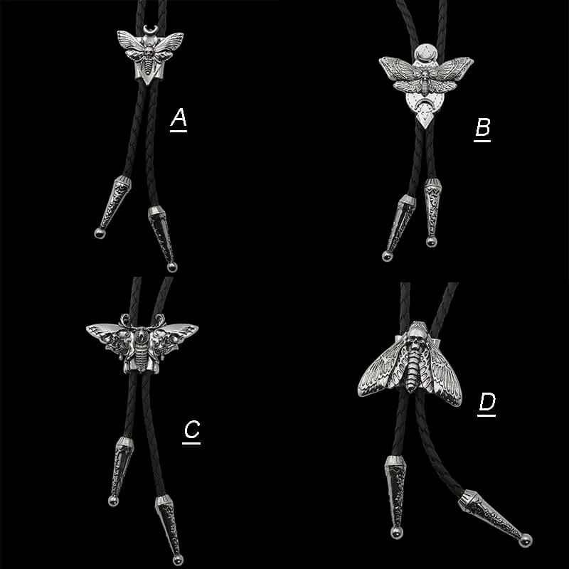 Gothic Death Moth Zinc Alloy Bolo Tie sold by GTHIC product image thumbnail 2