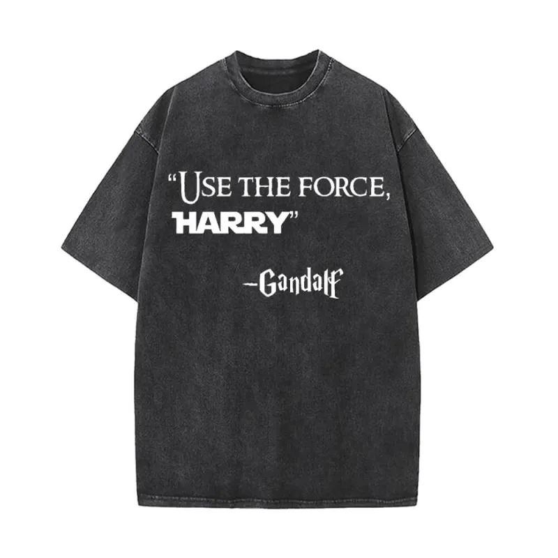 Use the Force Harry Gandalf Vintage Washed T-shirt sold by GTHIC