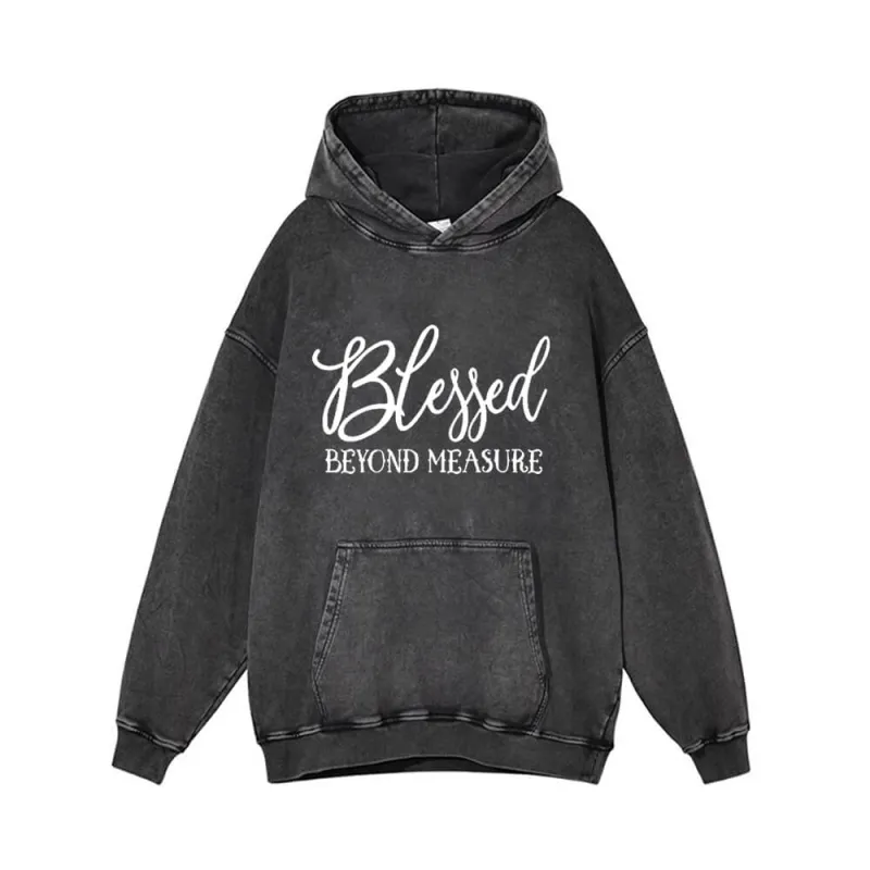 Blessed Beyond Measure Vintage Washed Hoodie sold by GTHIC