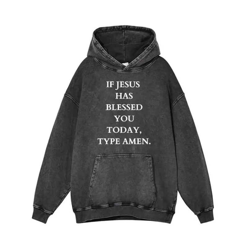 If Jesus Blessed You Today Vintage Washed Hoodie sold by GTHIC