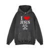 I Love Jesus All Day Vintage Washed Hoodie sold by GTHIC