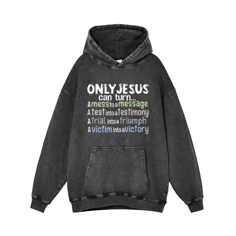 Only Jesus Can Turn Vintage Washed Hoodie sold by GTHIC