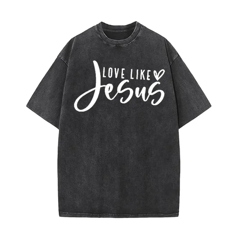 Love Like Jesus Print Vintage Washed T-shirt sold by GTHIC