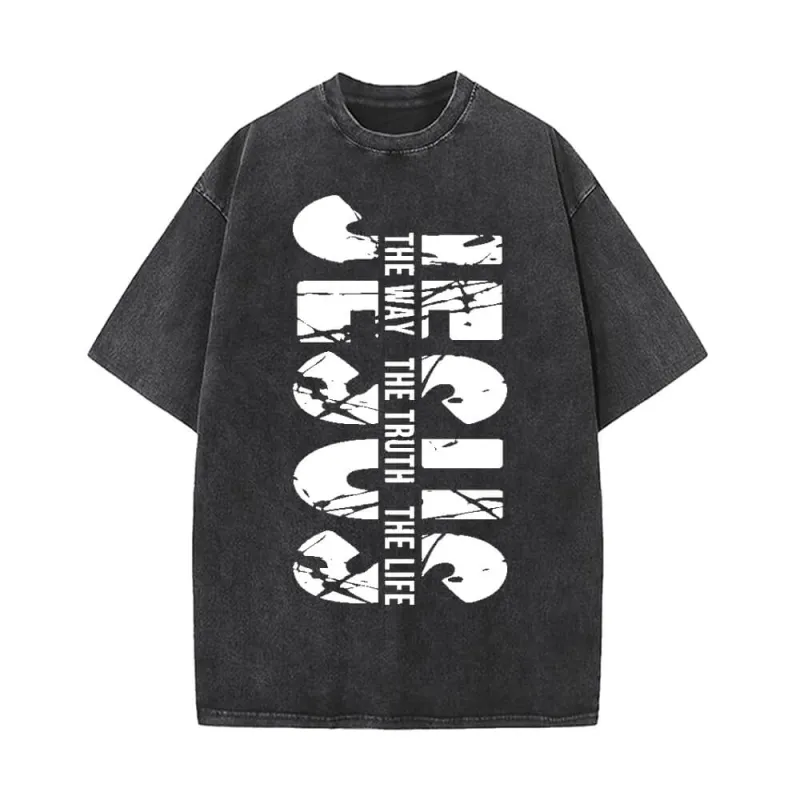 Jesus Is The Way The Truth The Life Vintage Washed T-shirt sold by GTHIC