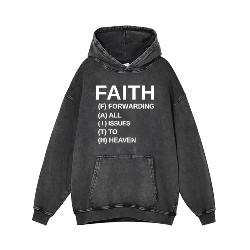 Faith Definition Print Vintage Washed Hoodie sold by GTHIC