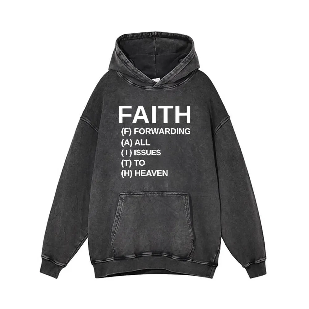 Faith Definition Print Vintage Washed Hoodie sold by GTHIC