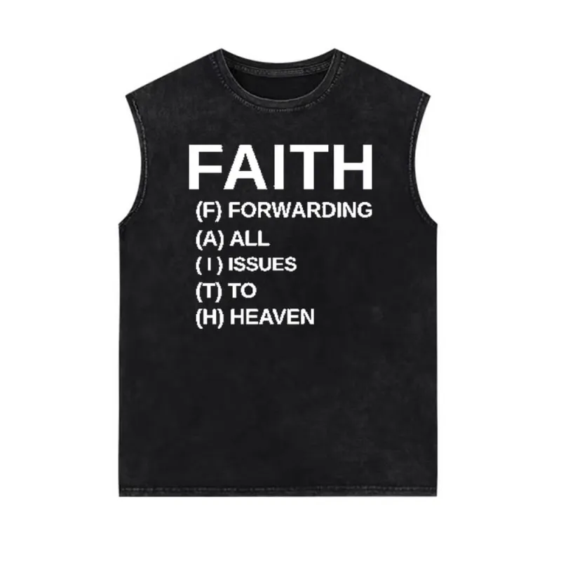 Faith Definition Print Vintage Washed Vest Top sold by GTHIC