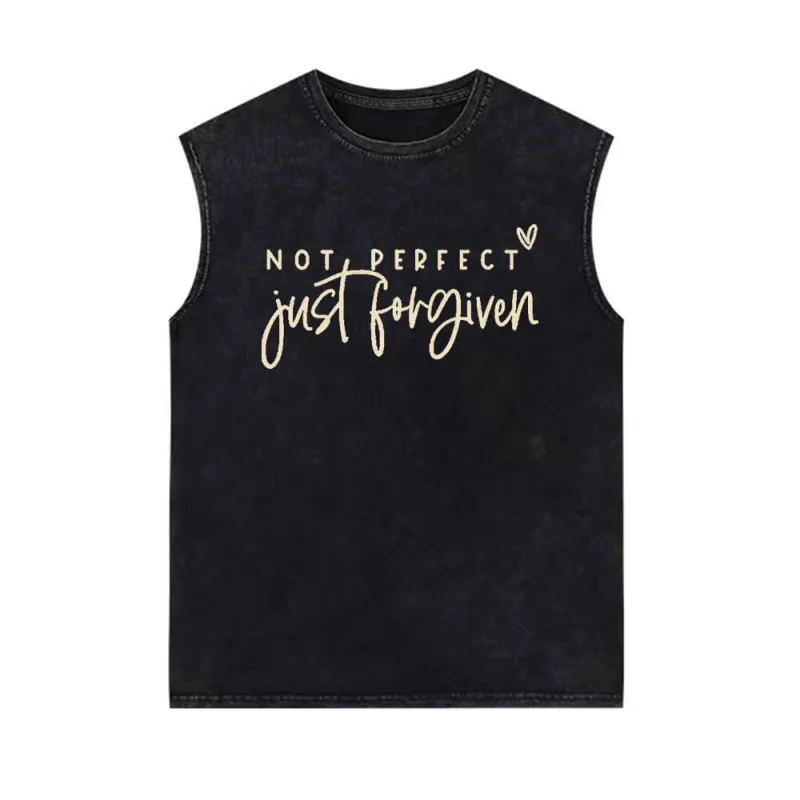 Not Perfect Just Forgiven Vintage Washed Vest Top sold by GTHIC