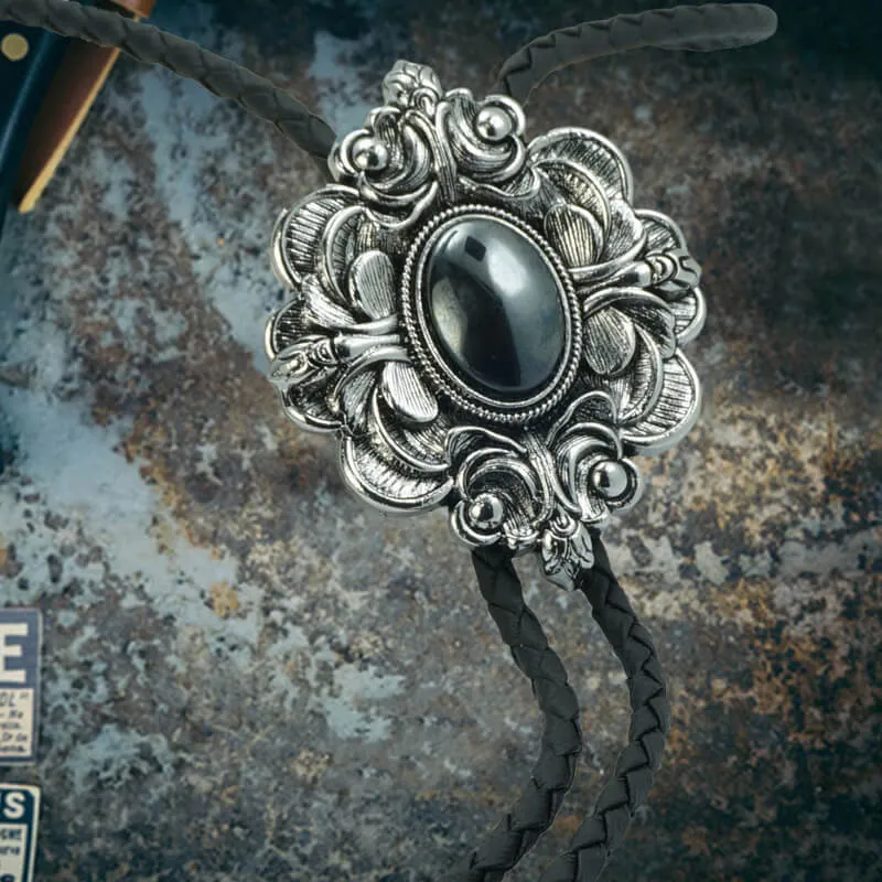 Vintage Pattern Gem Carved Alloy Bolo Tie sold by GTHIC product image thumbnail 5