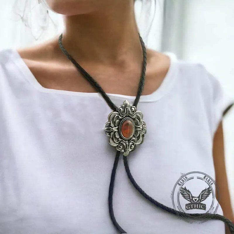 Vintage Pattern Gem Carved Alloy Bolo Tie sold by GTHIC product image thumbnail 2