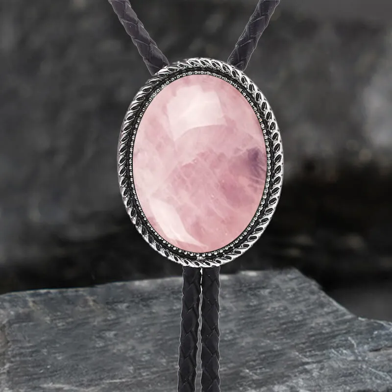 Vintage Natural Gemstone Cowboy Alloy Bolo Tie sold by GTHIC product image thumbnail 4