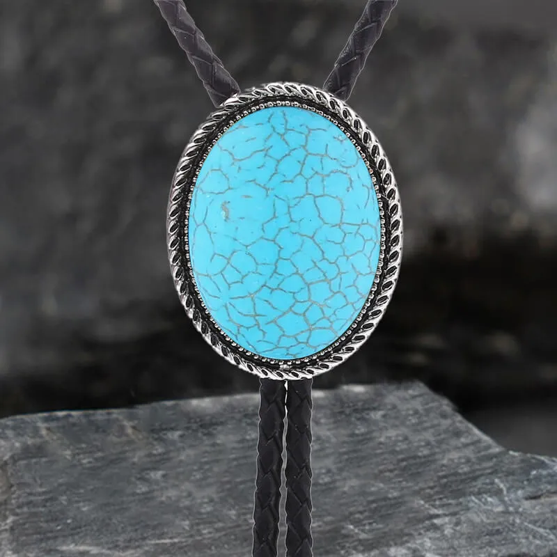 Vintage Natural Gemstone Cowboy Alloy Bolo Tie sold by GTHIC