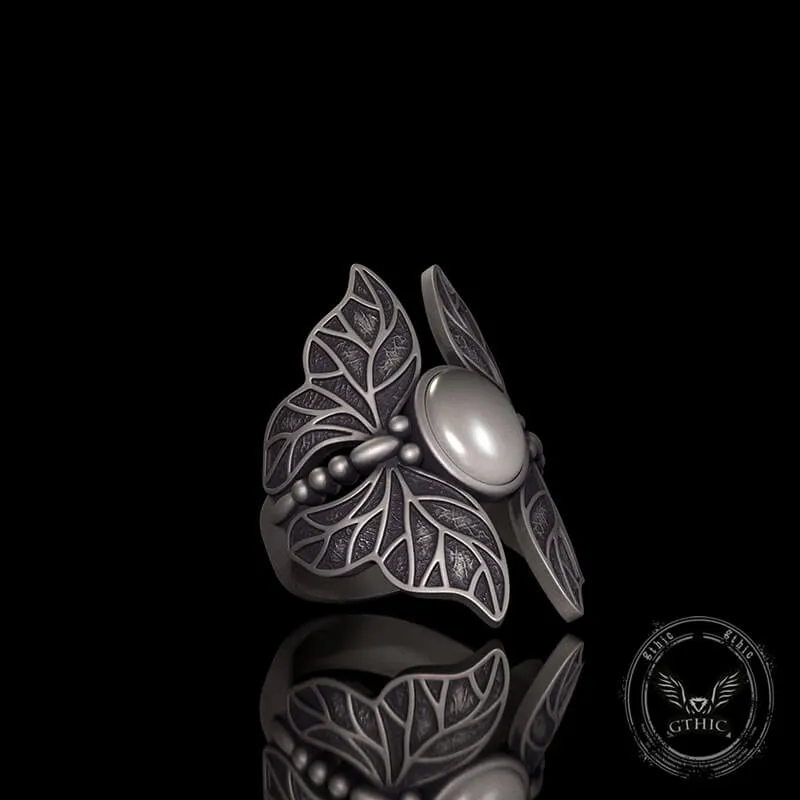 Vintage Double Butterfly Gem Sterling Silver Ring sold by GTHIC product image thumbnail 3