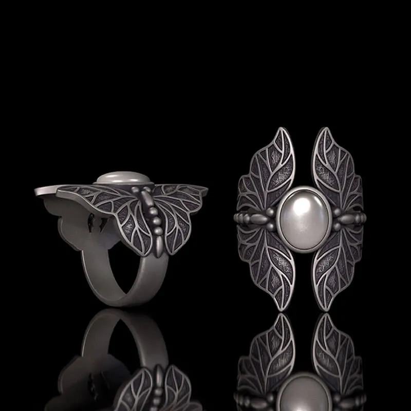 Vintage Double Butterfly Gem Sterling Silver Ring sold by GTHIC