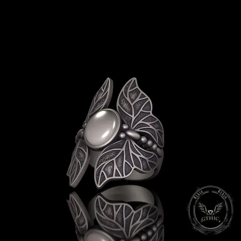 Vintage Double Butterfly Gem Sterling Silver Ring sold by GTHIC product image thumbnail 4