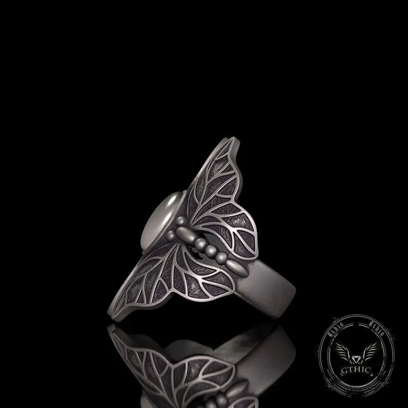 Vintage Double Butterfly Gem Sterling Silver Ring sold by GTHIC product image thumbnail 5