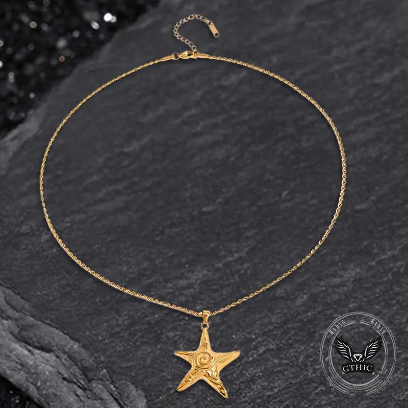 Simple Swirl Starfish Stainless Steel Necklace sold by GTHIC product image thumbnail 5