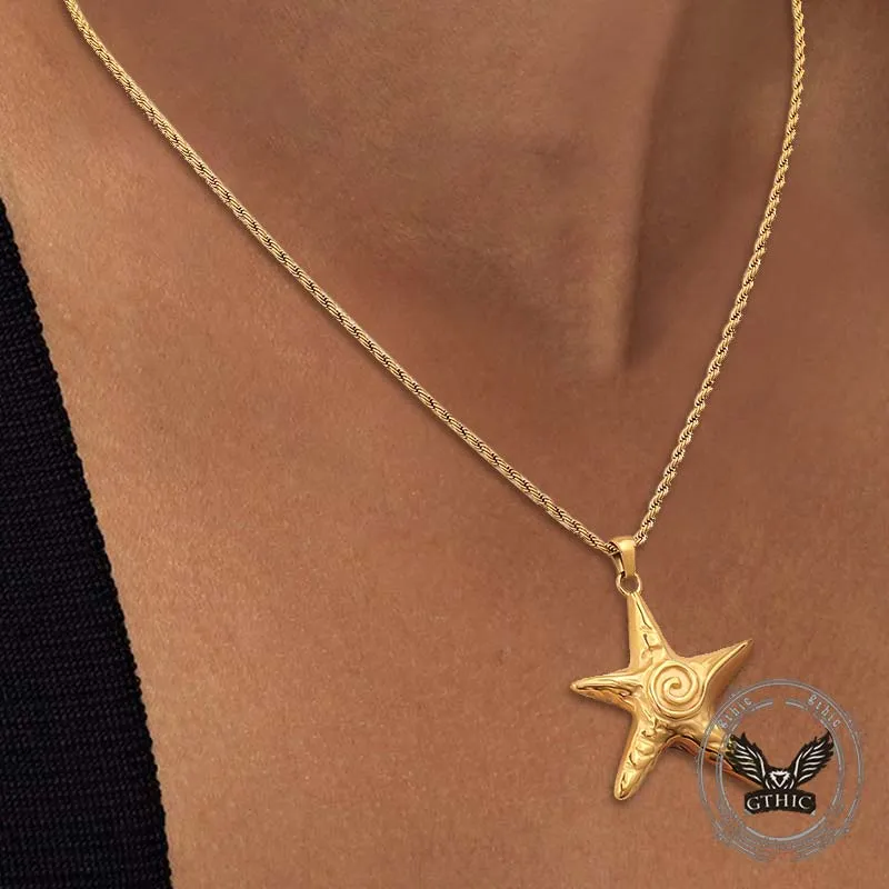 Simple Swirl Starfish Stainless Steel Necklace sold by GTHIC product image thumbnail 2