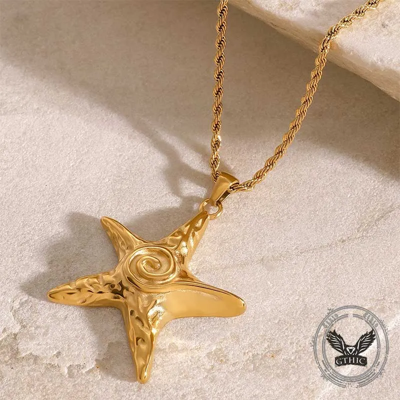 Simple Swirl Starfish Stainless Steel Necklace sold by GTHIC product image thumbnail 4