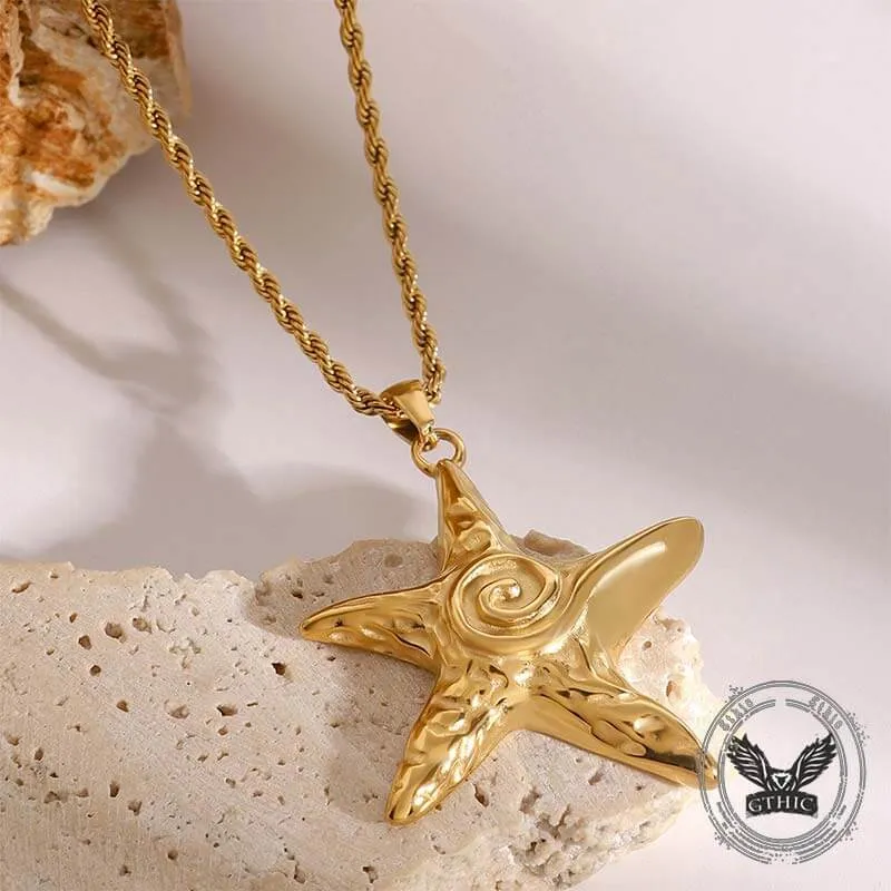 Simple Swirl Starfish Stainless Steel Necklace sold by GTHIC product image thumbnail 3