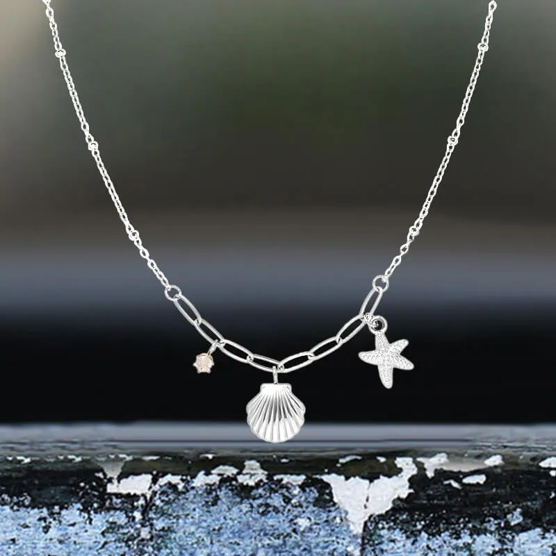Simple Starfish Shell Stainless Steel Necklace sold by GTHIC