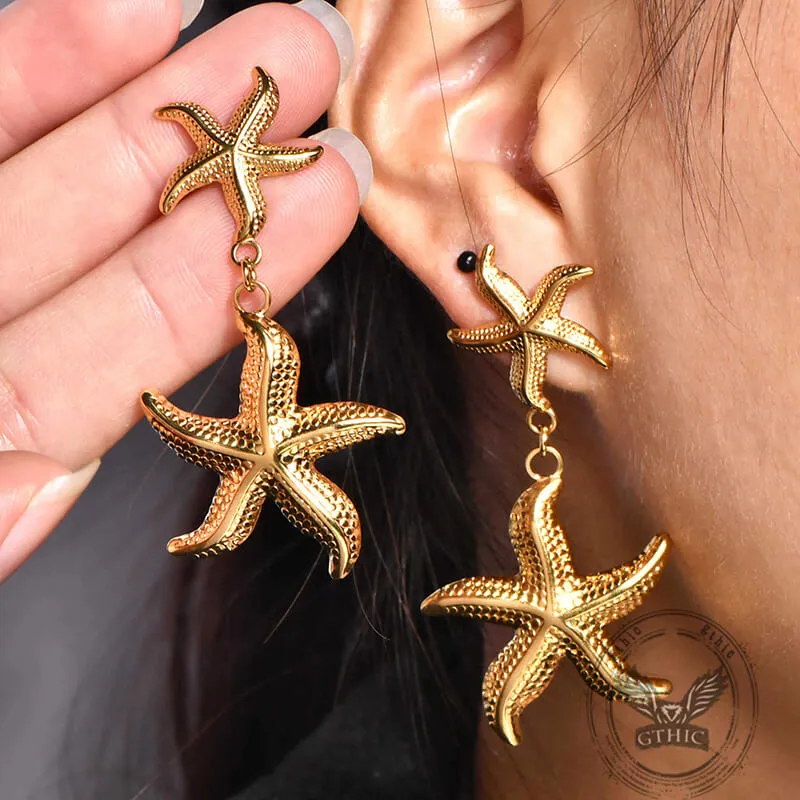 Versatile Starfish Seaweed Stainless Steel Drop Earrings sold by GTHIC product image thumbnail 2