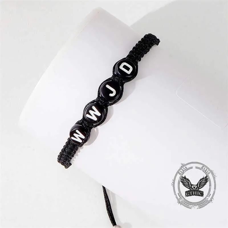 Simple Hand-Woven WWJD Letter Wax Wire Bracelet sold by GTHIC product image thumbnail 3