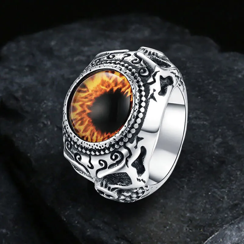 Domineering Skull Devil Eye Stainless Steel Ring sold by GTHIC