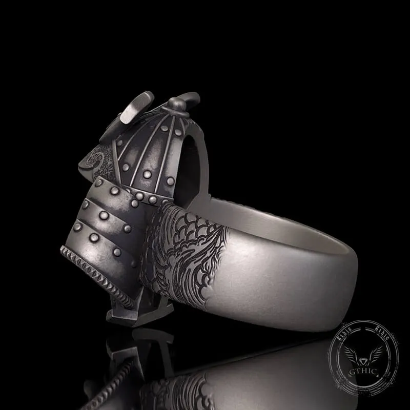 Japanese Helmet Samurai Sterling Silver Ring sold by GTHIC product image thumbnail 5