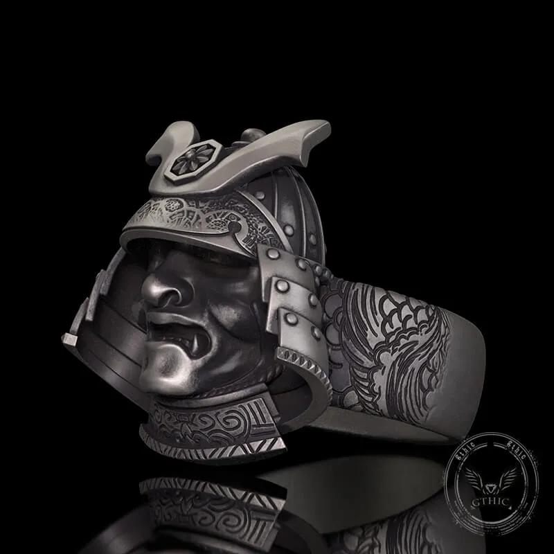 Japanese Helmet Samurai Sterling Silver Ring sold by GTHIC product image thumbnail 4
