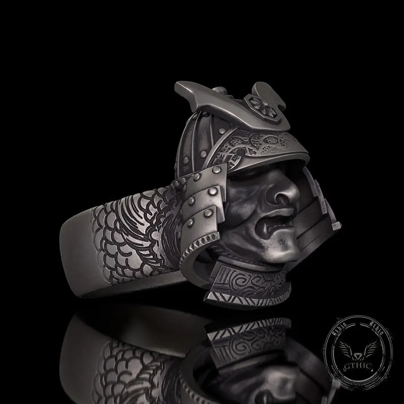 Japanese Helmet Samurai Sterling Silver Ring sold by GTHIC product image thumbnail 3