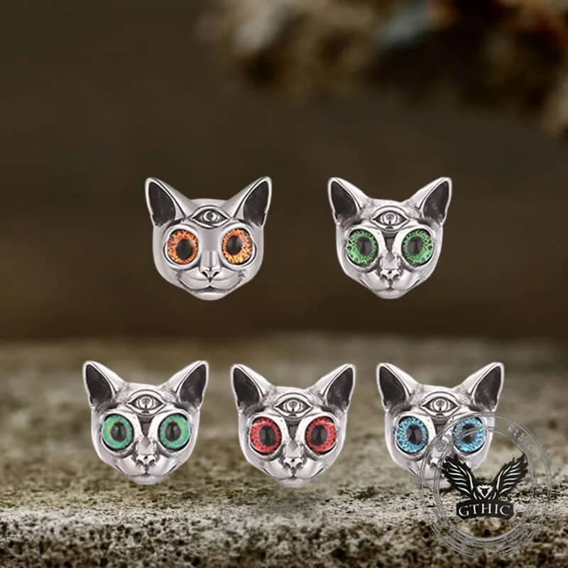 Personalized Gem Three-Eyed Cat Stainless Steel Ring sold by GTHIC product image thumbnail 3