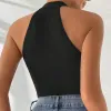 Sexy Black Halterneck Lace Jacquard Jumpsuit sold by GTHIC