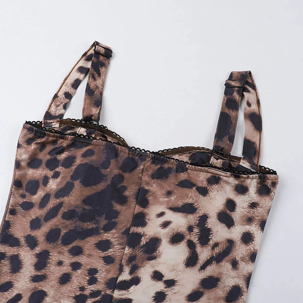 Slim Fit Sexy Leopard Print Jumpsuit sold by GTHIC product image thumbnail 2