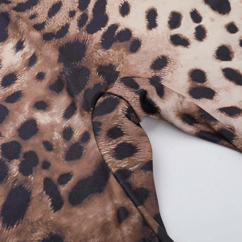 Slim Fit Sexy Leopard Print Jumpsuit sold by GTHIC product image thumbnail 4