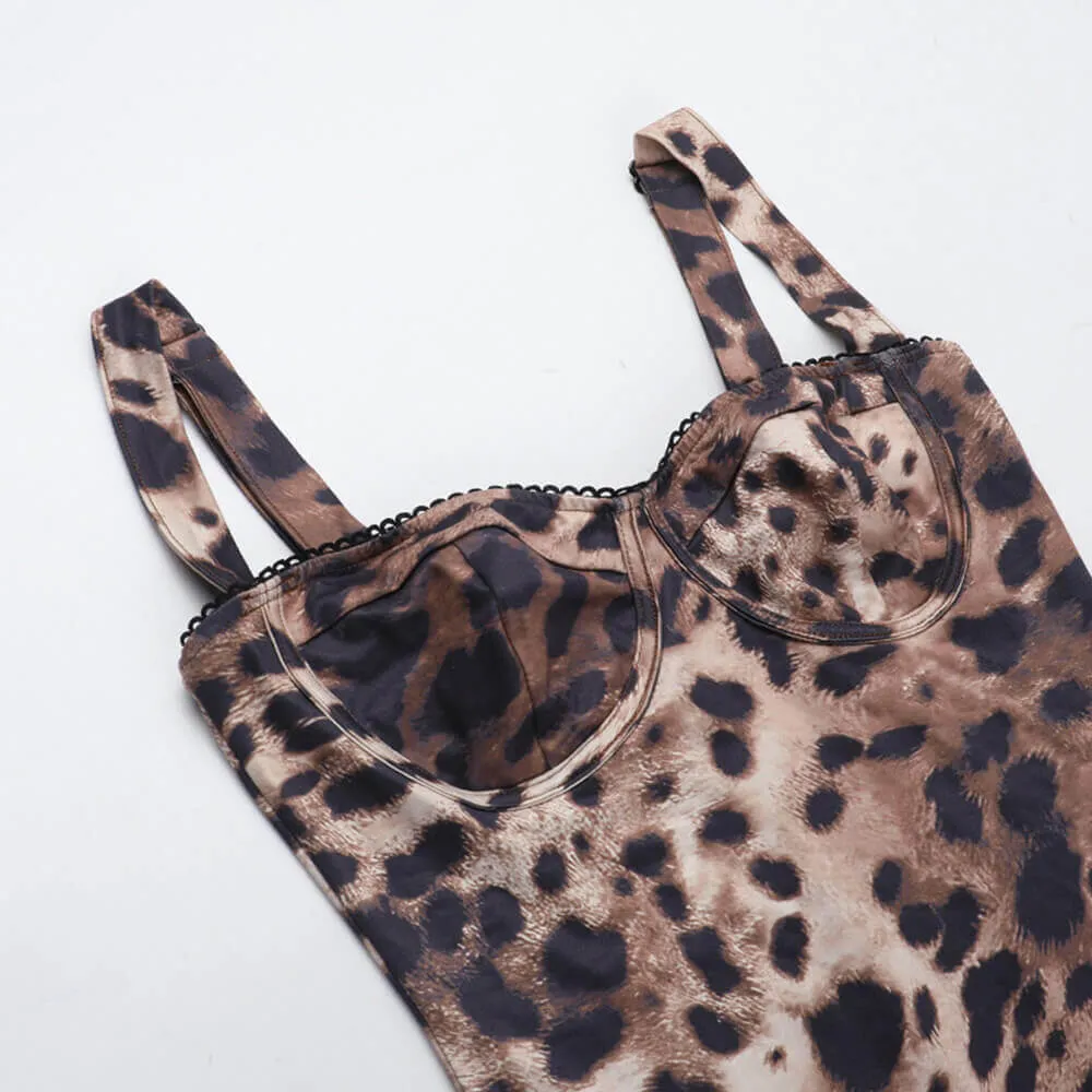 Slim Fit Sexy Leopard Print Jumpsuit sold by GTHIC product image thumbnail 3