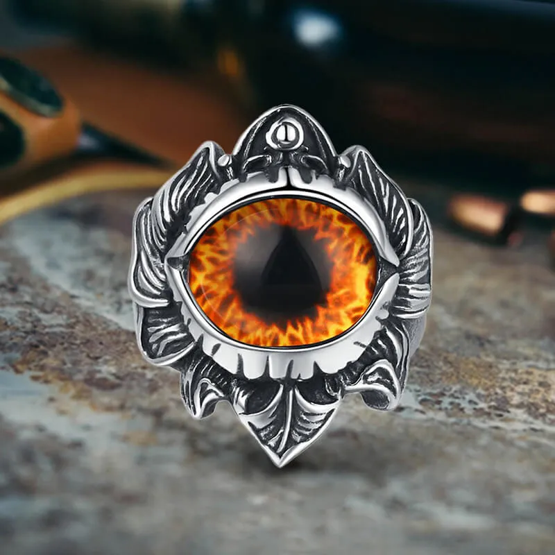 Vintage Pattern Devil Eye Stainless Steel Ring sold by GTHIC