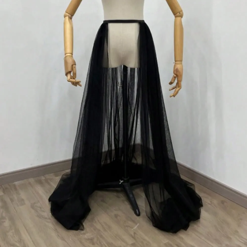 Solid Maxi Tulle Mesh Detachable Skirt Train sold by GTHIC product image thumbnail 3